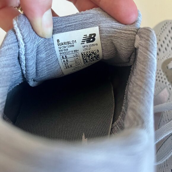 New Balance Fresh Foam Arishi Grey Athletic Sneakers Shoe Size 6.5 - Picture 7 of 8